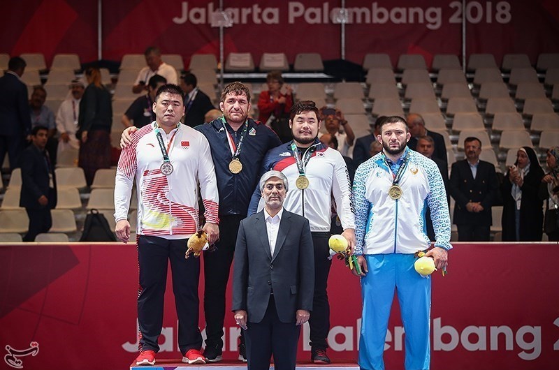  کسب مدال طلای مسابقات کشتی آزاد توسط پرویز هادی در بازی‌های آسیایی ۲۰۱۸ 