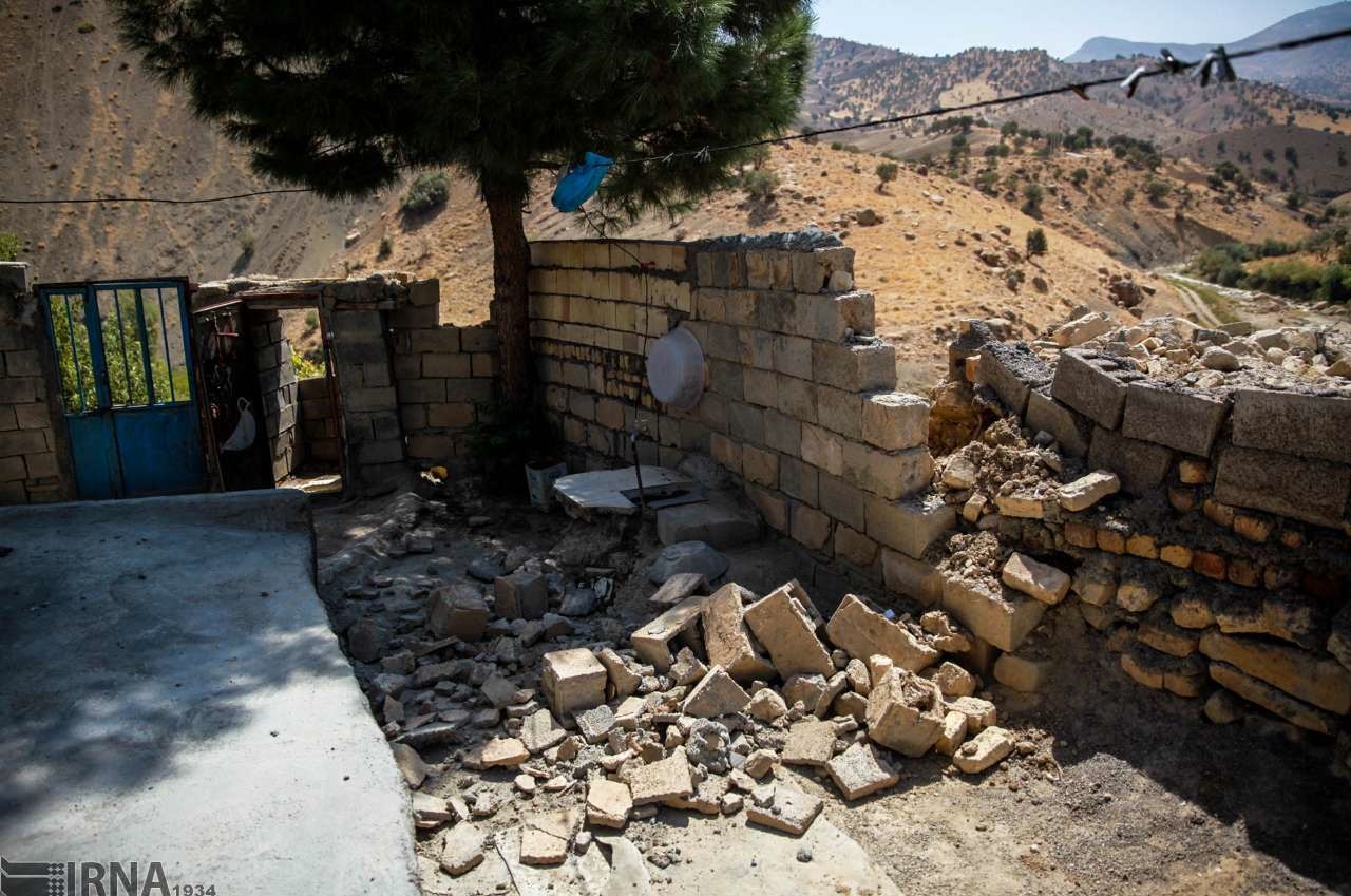 خسارات زلزله 5.9 ریشتر شهر تازه آباد کرمانشاه