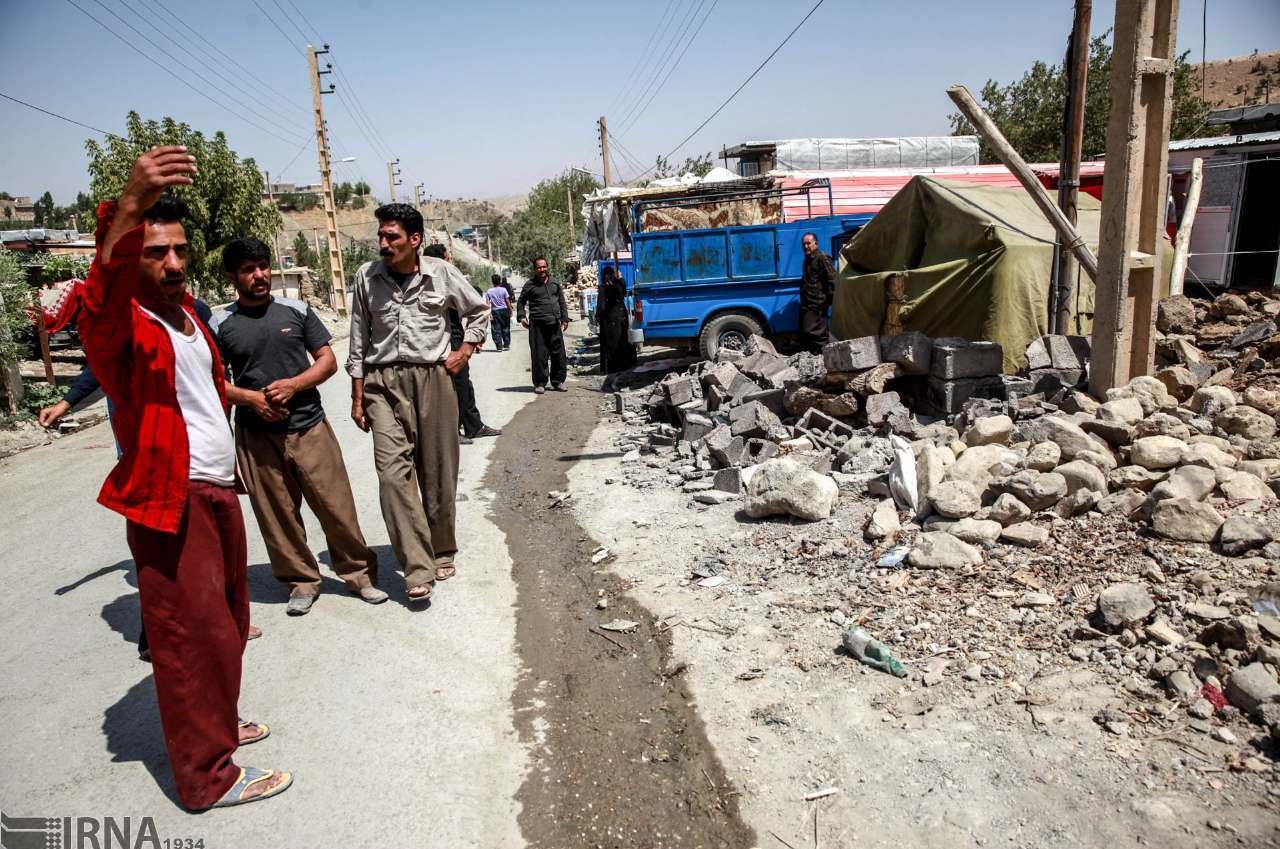 خسارات زلزله 5.9 ریشتر شهر تازه آباد کرمانشاه