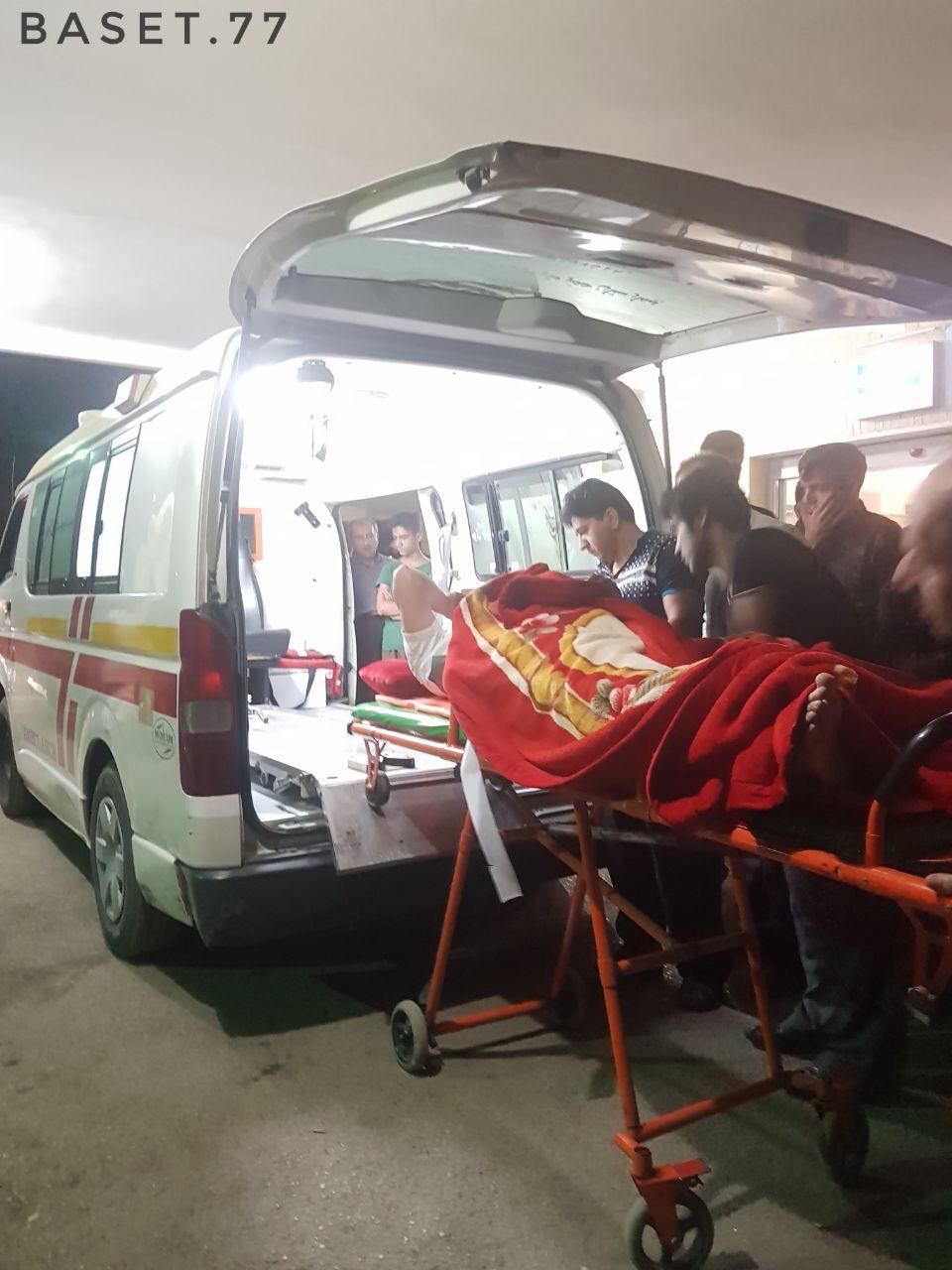 عزام مصدوم زلزله دیشب به کرمانشاه از بیمارستان جوانرود