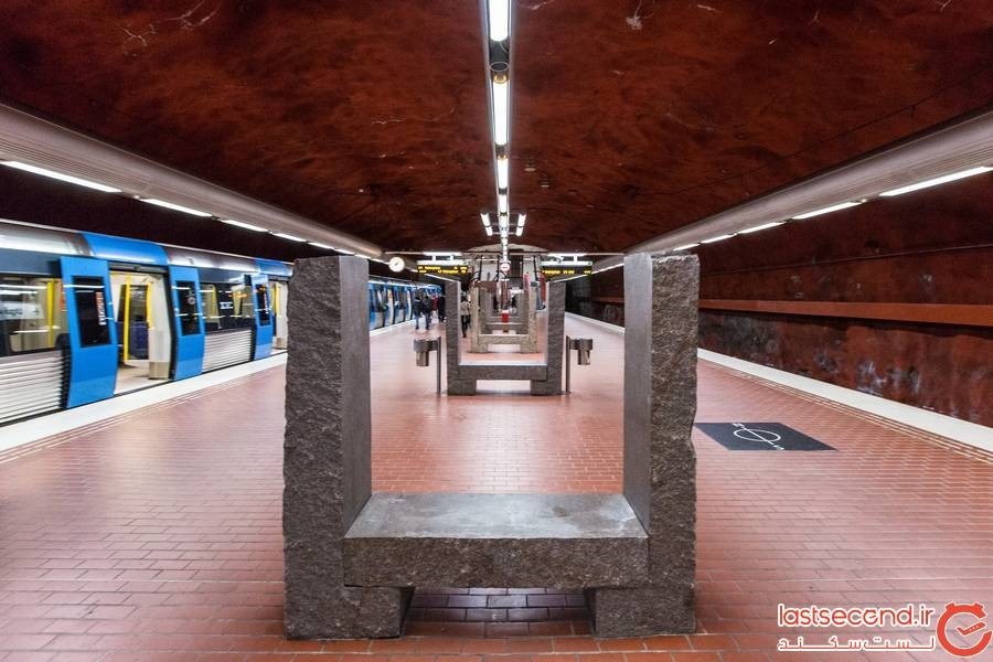 ایستگاه زیبای مترو در استکهلم