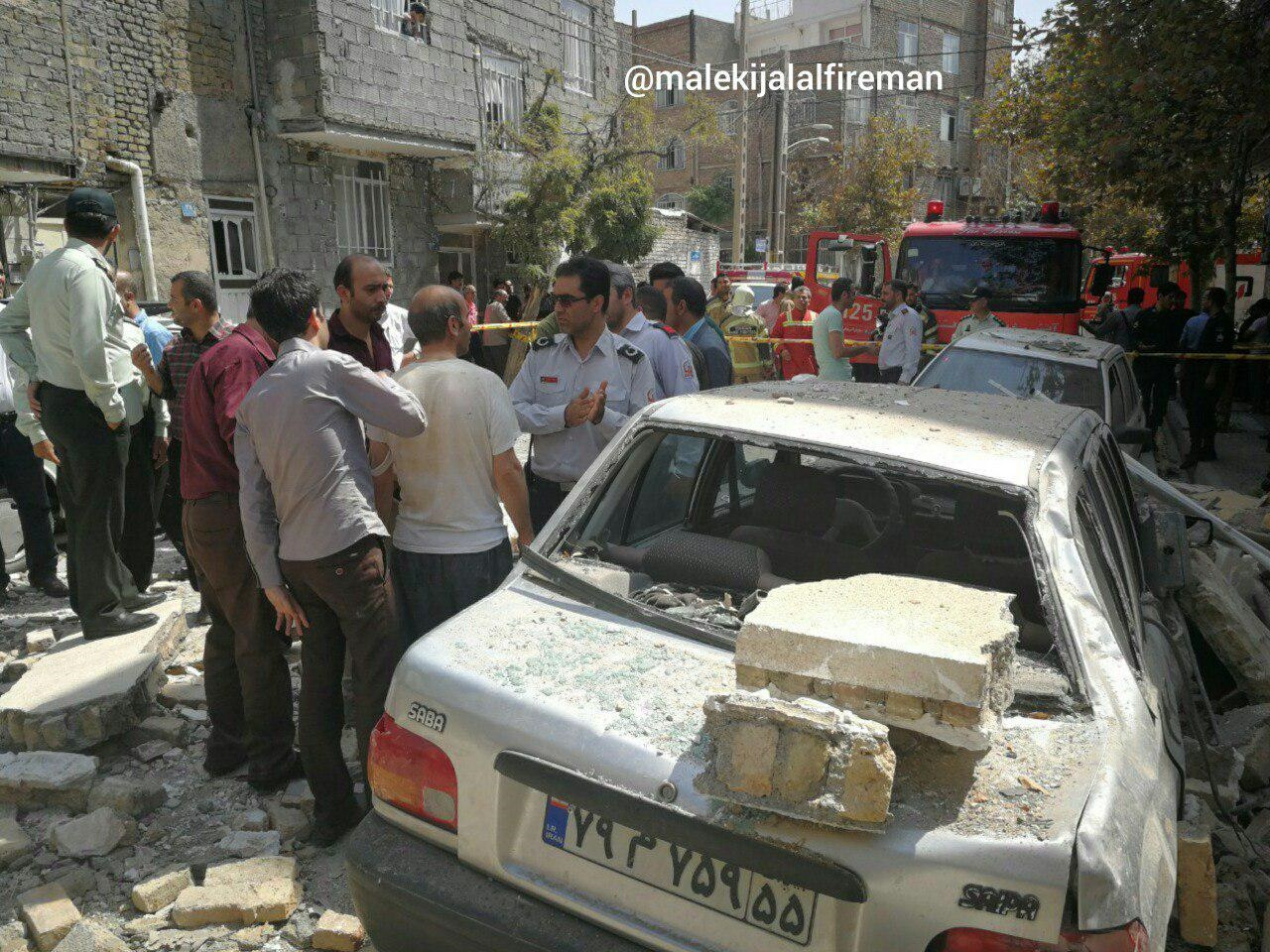 انفجار مهیب گاز شهری در ساختمان دو طبقه مسکونی تهرانپارس