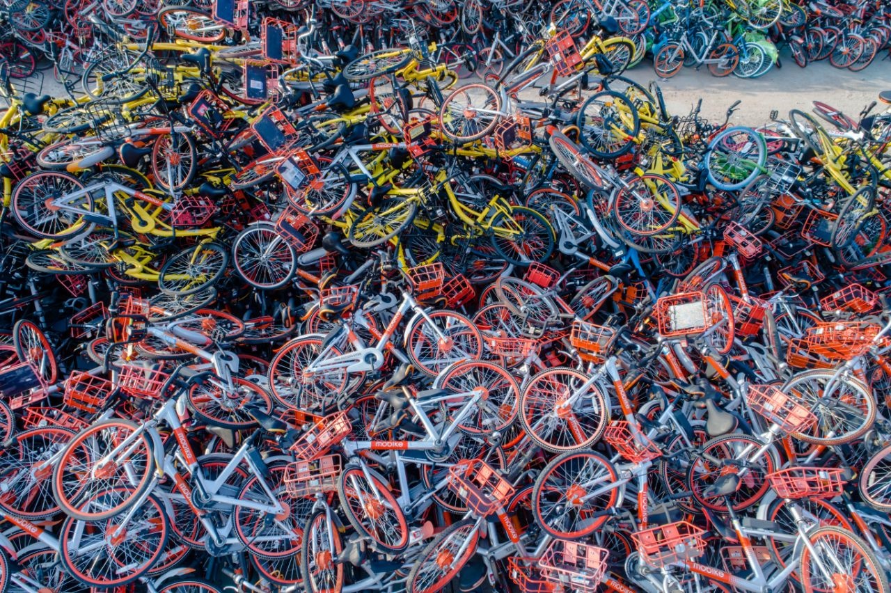 دوچرخه‌های رها شده در چین