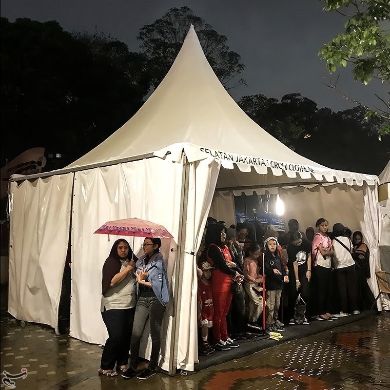 بارش شدید باران در آخرین روز از بازی‌های آسیایی ۲۰۱۸ جاکارتا