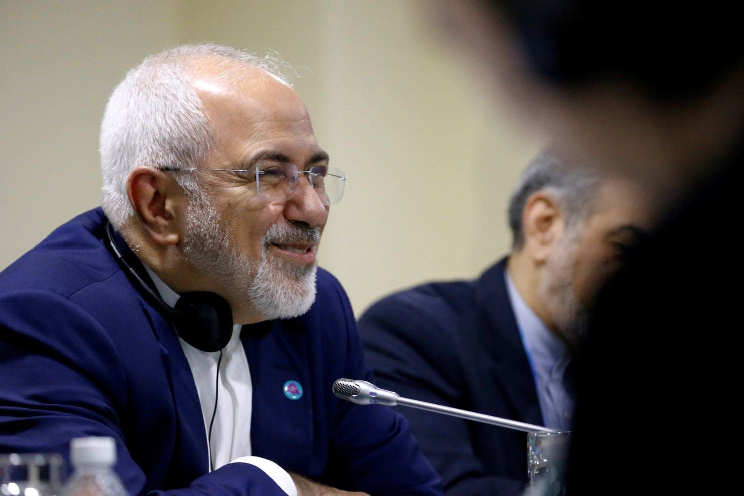 ظریف در میزگردبا خبرنگاران حاضر در نمایندگی ایران در سازمان ملل در نیویورک