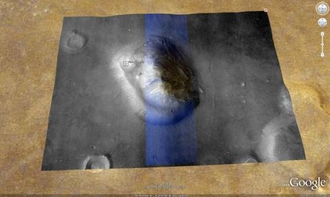 نمای 3بعدی چهره مشهور روی سطح مریخ
