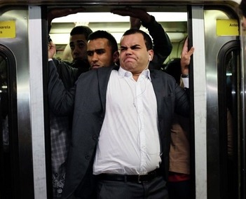 تصاویری از یکی از شلوغ‌ترین متروها