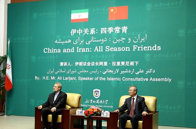 حواشی حضور لاریجانی در دانشگاه مطالعات خارجی پکن 