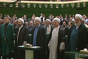 نخستین ورود حسن روحانی به مجلس به عنوان هفتمین رئیس جمهور ایران