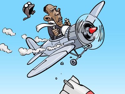 کاریکاتور/ شکار بمبهای آمریکایی!