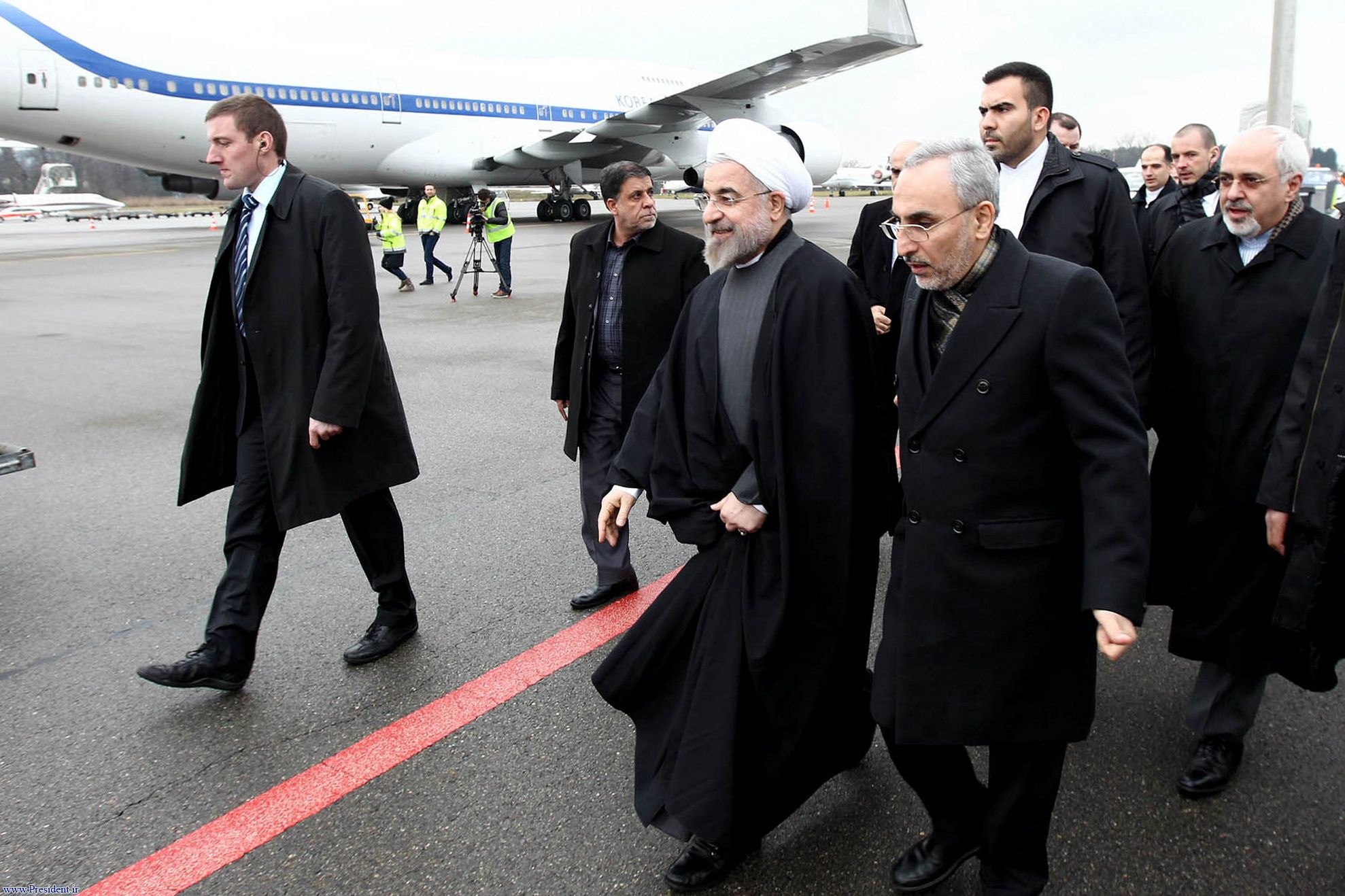 دبیرکل مجمع جهانی داووس با روحانی دیدار کرد/نخستین اظهارات رئیس جمهور در سوئیس