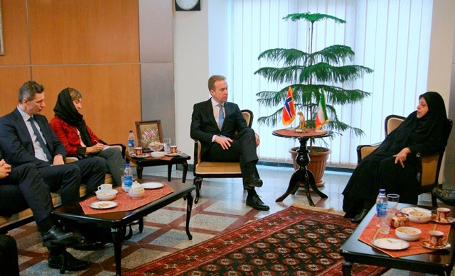 دیدار وزیر امور خارجه نروژ با معصومه ابتکار