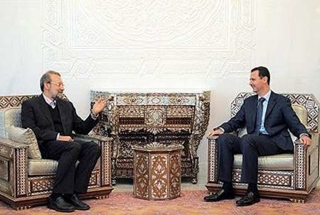 اسد در دیدار با لاریجانی: سوریه پایمردی خود درمقابل تروریست‌ها را مدیون کمک‌های ایران می‌داند