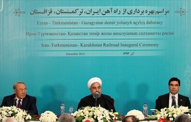 تأکید روسای جمهوری ایران، ترکمنستان و قزاقستان بر گسترش همکاری‌های سه‌جانبه 