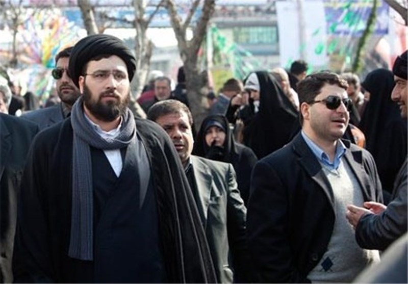 حضور سید علی خمینی در راهپیمایی ۲۲ بهمن تهران