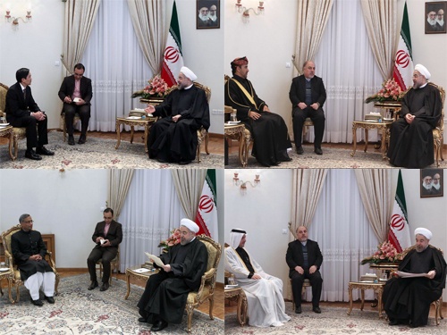 شنبه شلوغ رئیس جمهور با سفرا: روحانی در اندیشه توسعه روابط منطقه ای