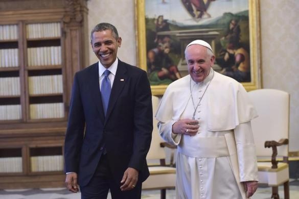 اولین ملاقات پاپ و اوباما 
