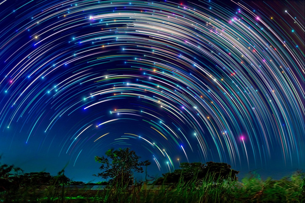 تصاویر باورنکردنی از گردش ستارگان در آسمان شب
