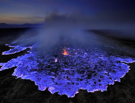 آتشفشان آبی‌رنگ در اتیوپی