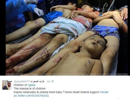 انعکاس جهانی کشتار کودکان غزه در توئیتر