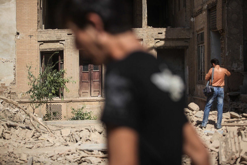 تخریب یک خانه تاریخی تعلق به دوران زندیه در شیراز
