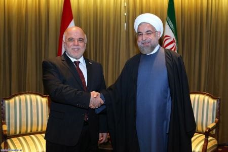 روحانی در دیدار با نخست وزیر عراق: برای کمک به توسعه و امنیت عراق از کسی اجازه نخواهیم گرفت 