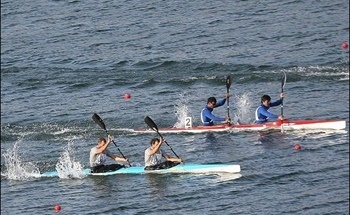 پشتک به داخل آب پس از کسب مدال نقره!