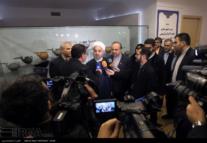 بازدید رییس جمهور از موزه ملی و رونمایی از آثار باستانی خوروین