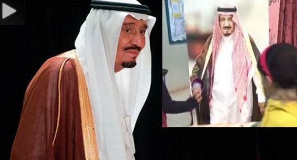 بیعت دانش آموزان با عکس پادشاه سعودی!