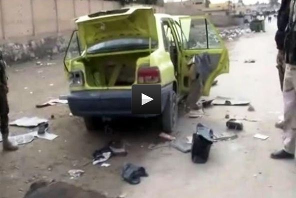 تصاویری از عملیات خنثی سازی خودروی بمبگذاری شده توسط ارتش سوریه