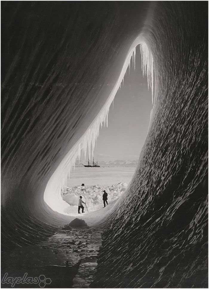 غاری در کوه یخ؛ عکس دیدنی از قطب جنوب مربوط به ۱۰۵ سال