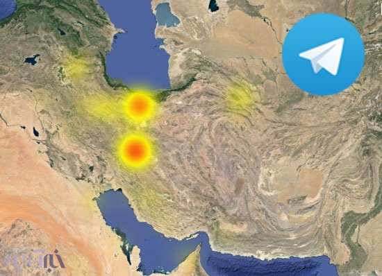 کدام کاربران ایرانی از اختلال جهانی تلگرام بیشتر رنج می برند؟ / نقشه