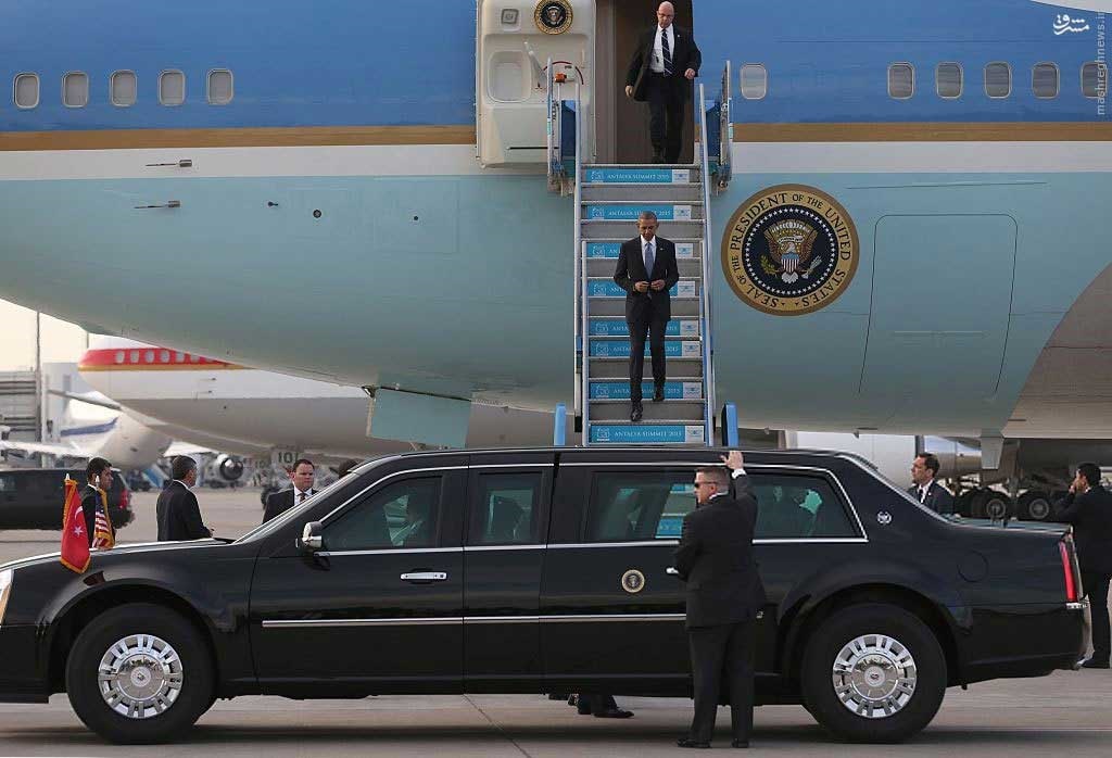 اوباما اتومبیلش را هم به ترکیه برد/ تصاویر