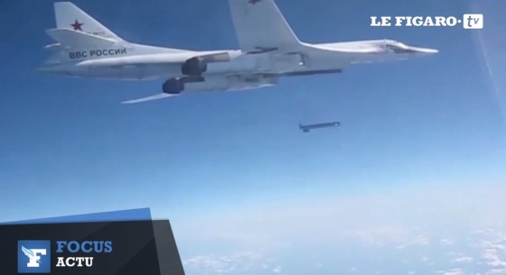 فیلمی از بمباران مواضع داعش توسط هواپیماهای روسی