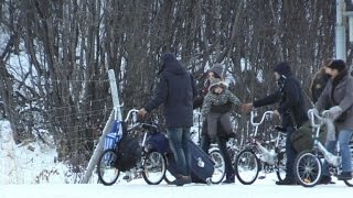 ورود پناهجویان دوچرخه سوار به نروژ