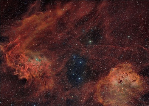 در سحابی‌های صورت فلکی ارابه‌ران غرق شوید/عکس روز ناسا