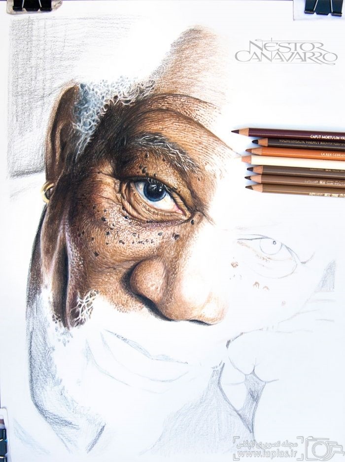 نتایج خیره‌کننده نقاشی با مداد رنگی