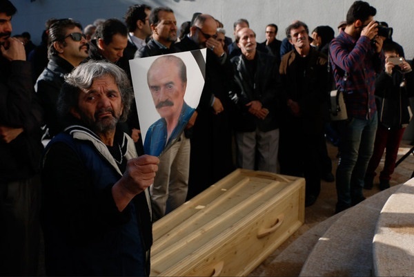 مراسم تشییع پیکر ولی‌الله مومنی