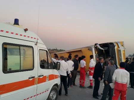 حال چهار مصدوم حادثه واژگونی اتوبوس در جاده اهواز - شوش مساعد نیست حال چهار مصدوم حادثه واژگونی اتوبوس در جاده اهواز - شوش مساعد نیست