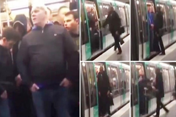 فیلم برخورد نژادپرستانه با سیاهپوستان در مترو پاریس