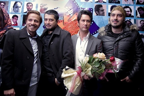 الهام حمیدی، شاهرخ استخری، پوریا پورسرخ و علی انصاریان در افتتاحیه اکران «دوربین»