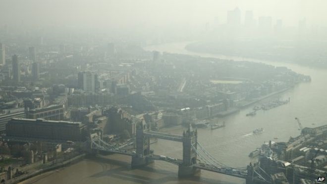 غبار صحرا به لندن رسید/آلودگی شدید هوا در پایتخت انگلیس