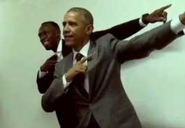 وقتی اوباما ادای سریعترین مرد جهان را در آورد