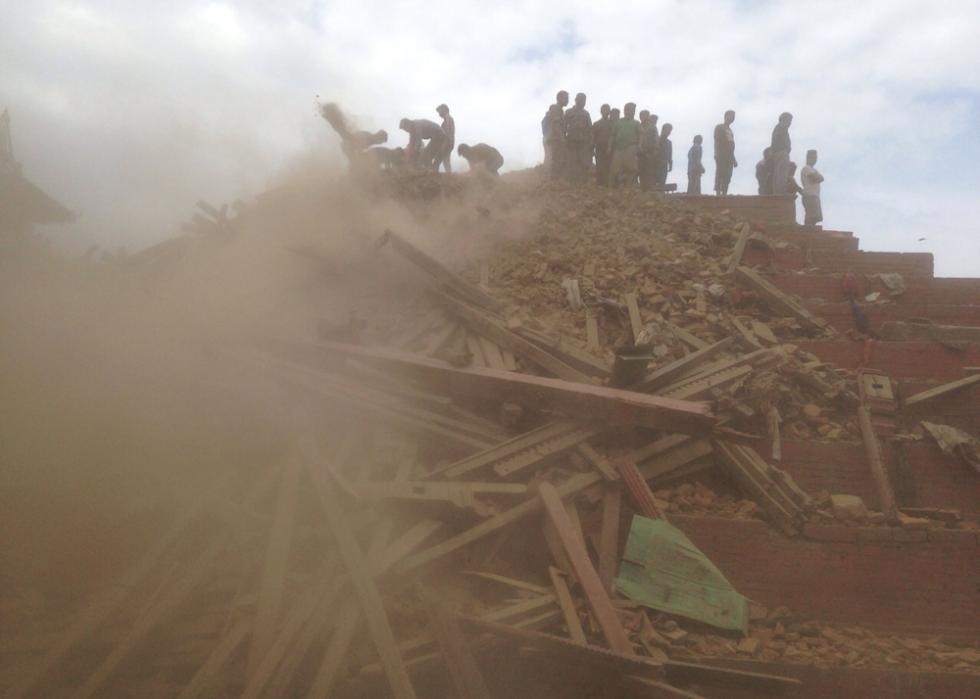 زلزله ۷.۹ ریشتری نپال، معبد هندوها و میراث جهانی یونسکو را واژگون کرد