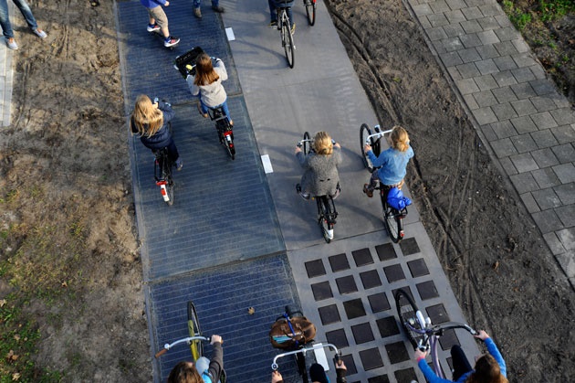 اولین جاده دوچرخه سواری تولید برق در هلند را ببینید