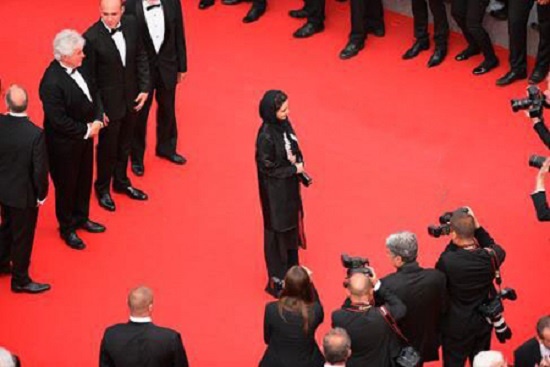 حجاب بازیگر زن ایرانی روی فرش قرمز کن 