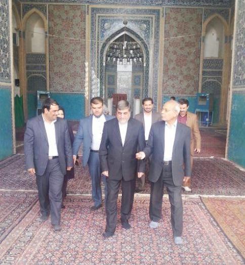 بازدید وزیر ارشاد از مسجد جامع کبیر و پروژه‌های عمرانی-فرهنگی یزد