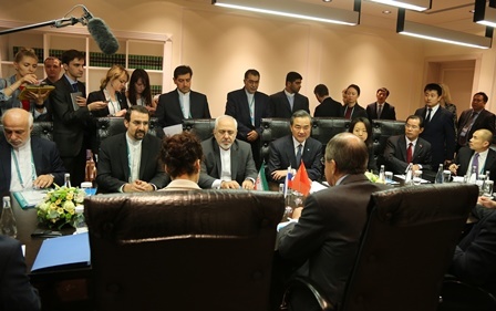 دیدار ظریف با همتایان روسی و چینی