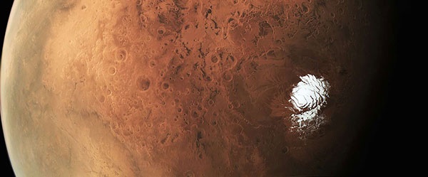 قطب جنوب مریخ را ببینید/عکس مارس اکسپرس از منطقه یخ و دی‌اکسید‌کربن با قدمت چند میلیارد سال