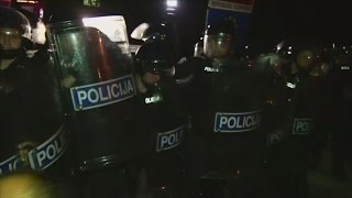 درگیری پلیس ضدشورش اسلواکی با مهاجران سوری 